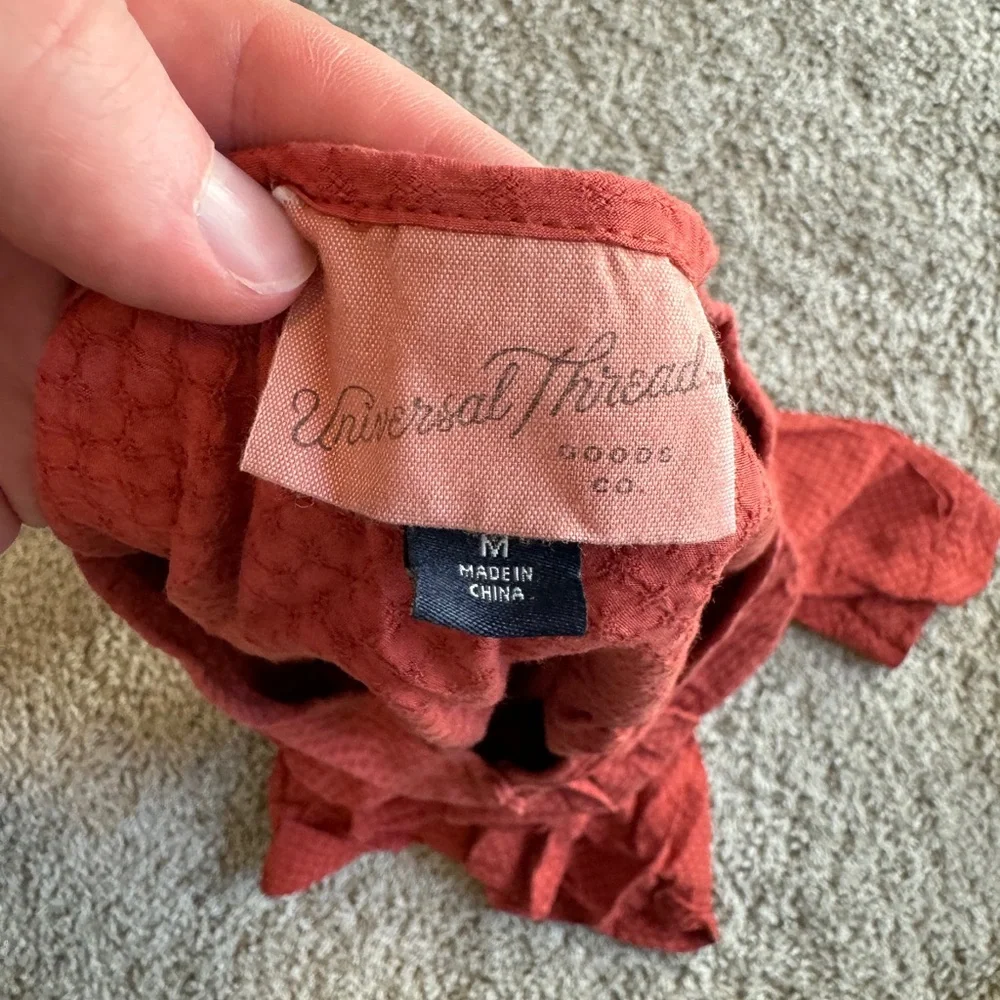 Universal Thread Red Ruffled Blouse - Picture 2 of 2